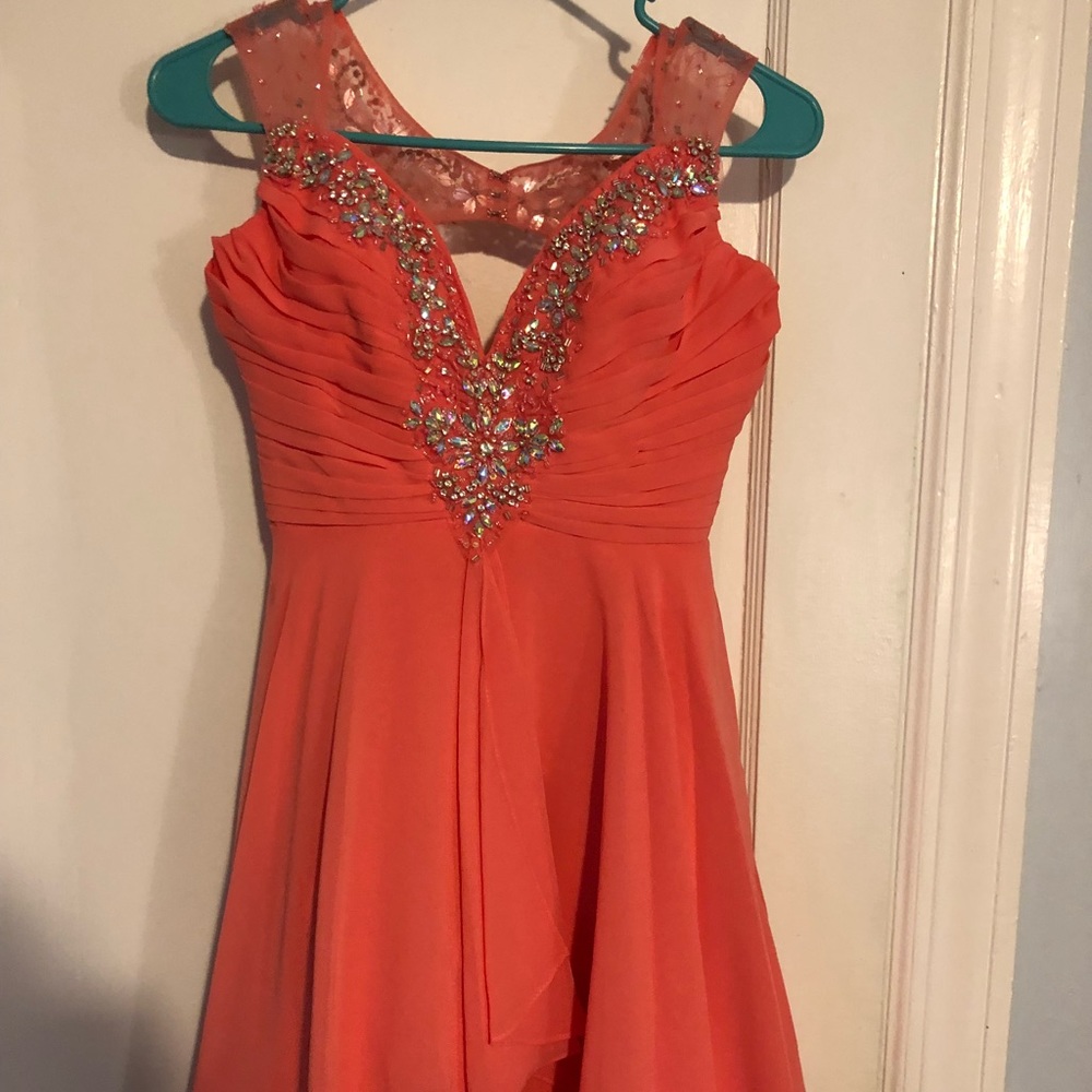 coral prom dress
